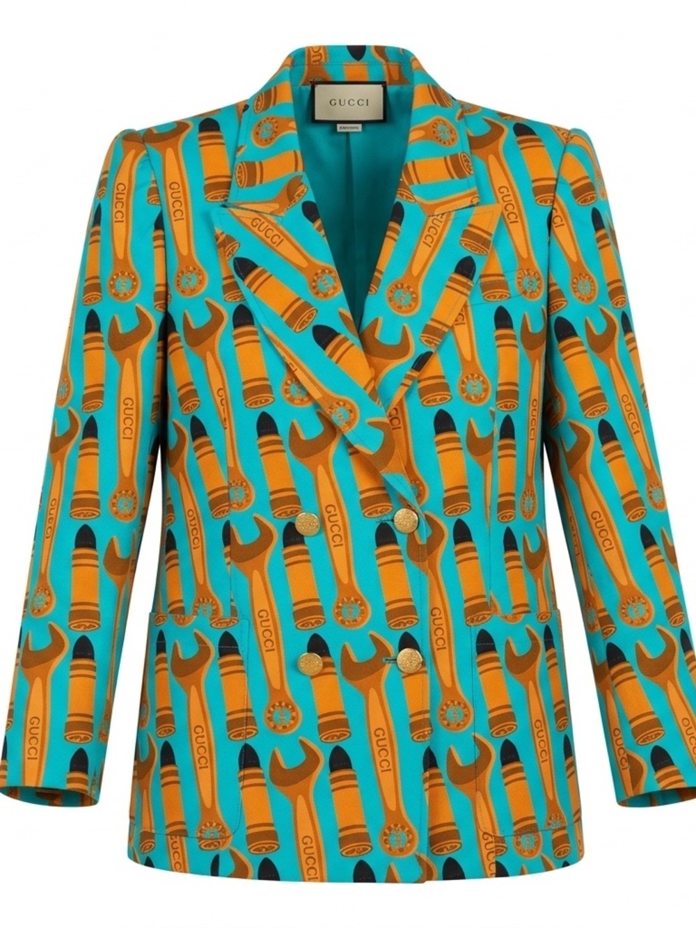 Gucci Lipstick and Tool Print Jacket